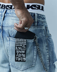 1999 Chain Leather Wallet - Antique Silver