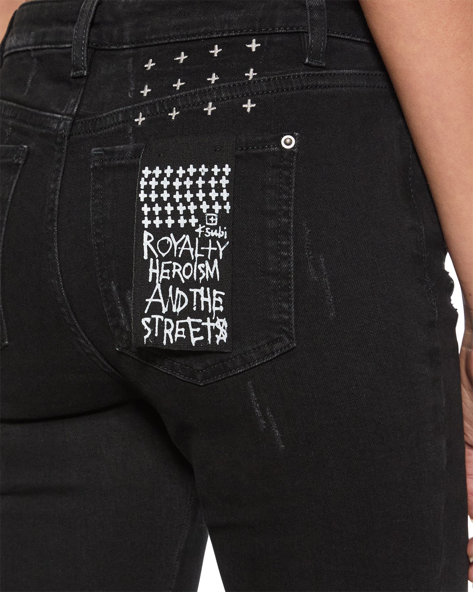 Womens Spray On Xtra Boneyard Black Skinny Denim Jeans