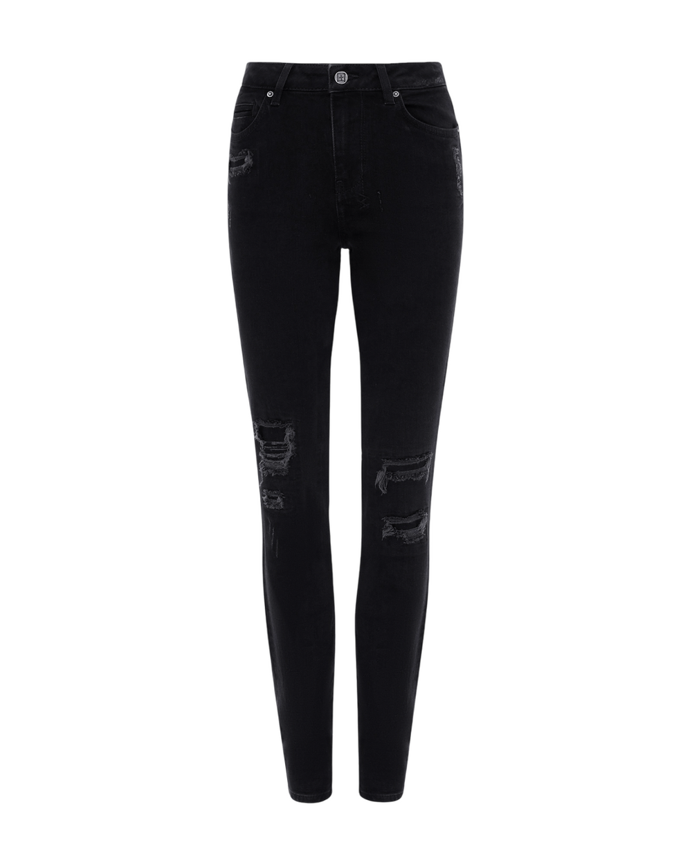 Womens Spray On Xtra Boneyard Black Skinny Denim Jeans