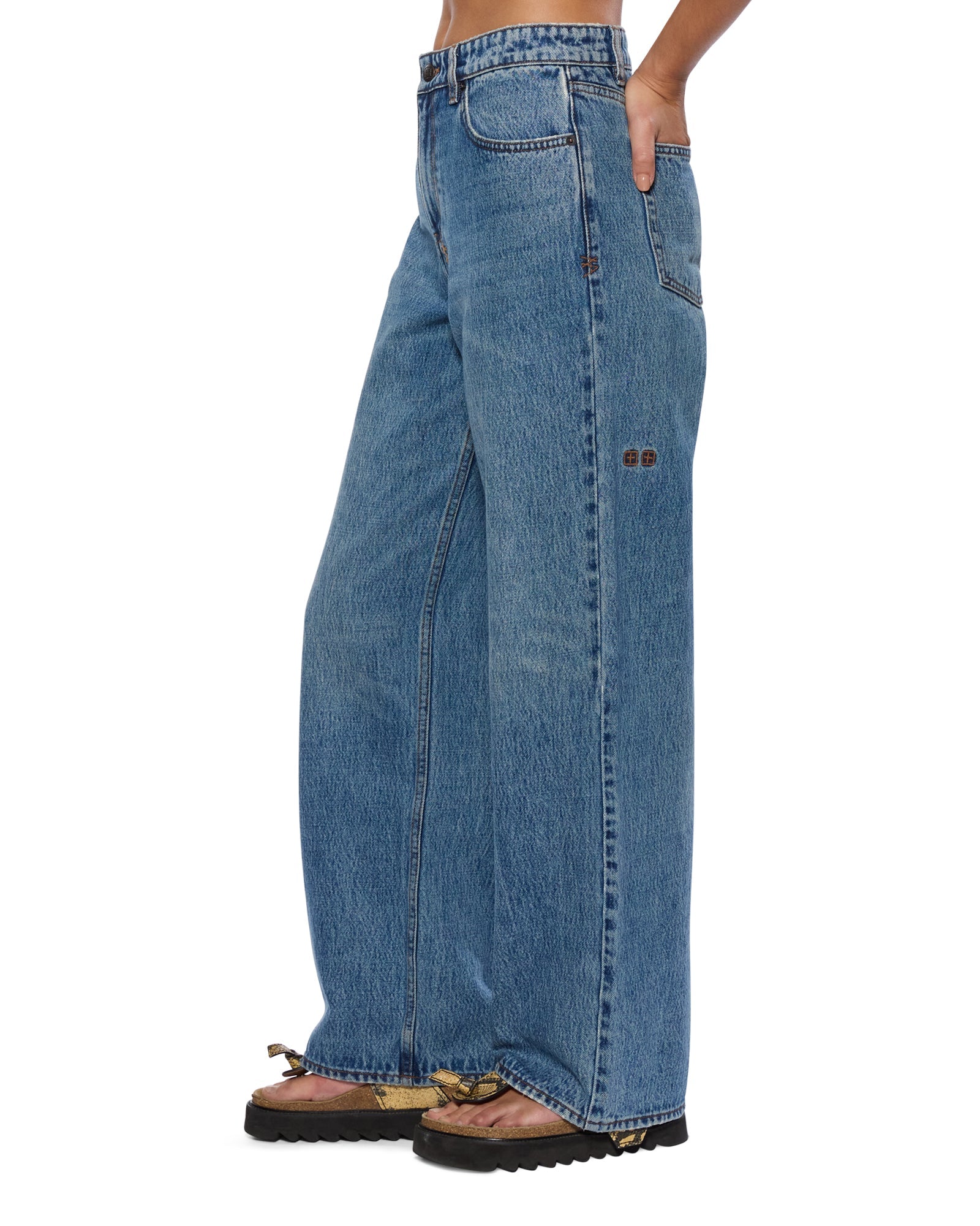 Womens Empire Jean Relik Relaxed Straight Denim Jeans