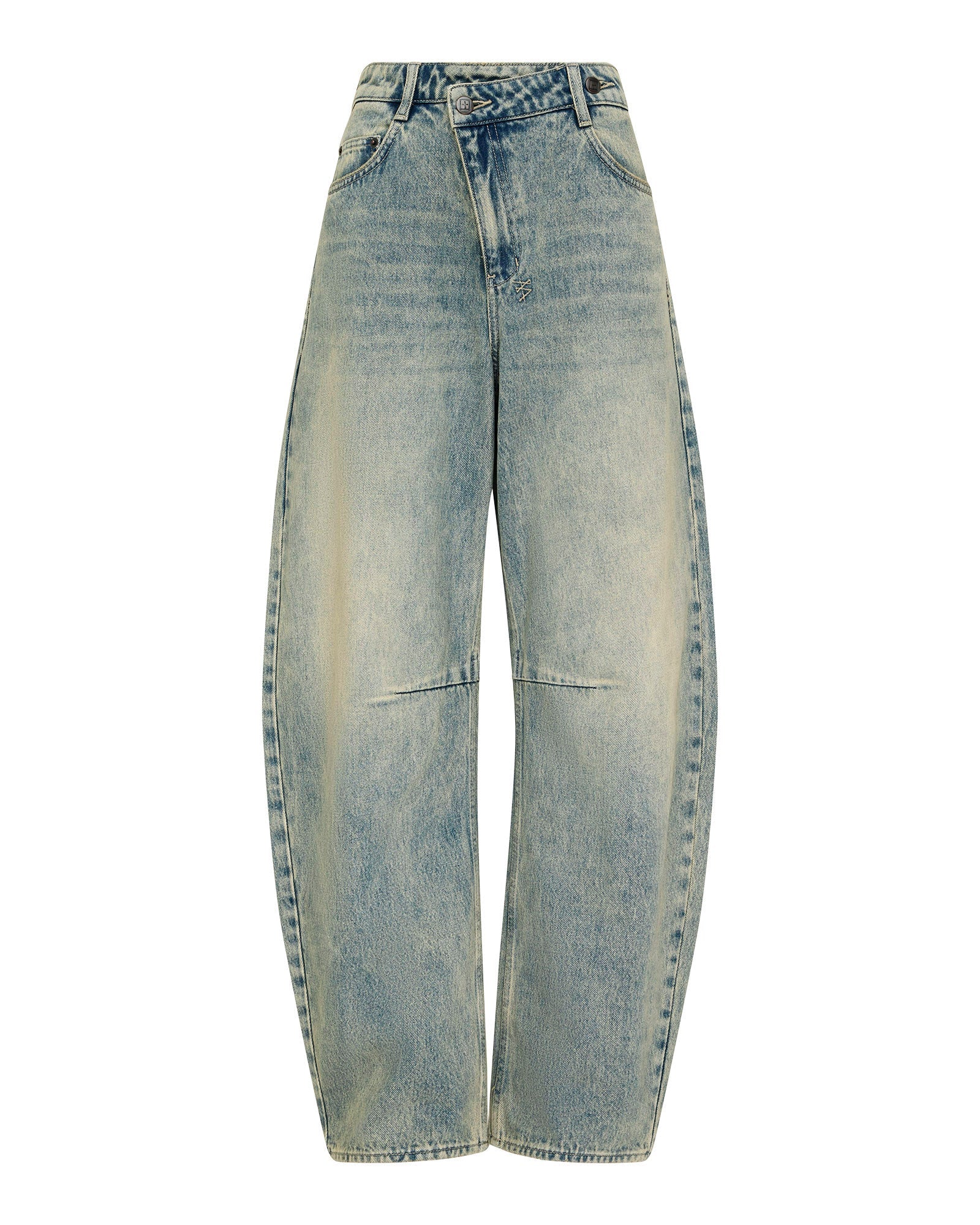 Womens Barrel Jean Folk Barrel Leg Denim Jeans