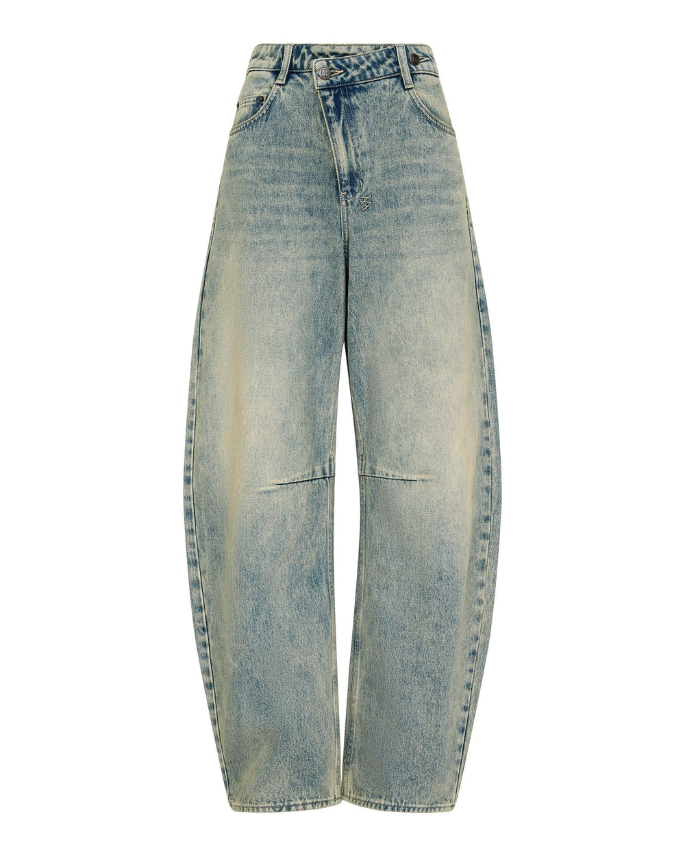 Womens Barrel Jean Folk Barrel Leg Denim Jeans