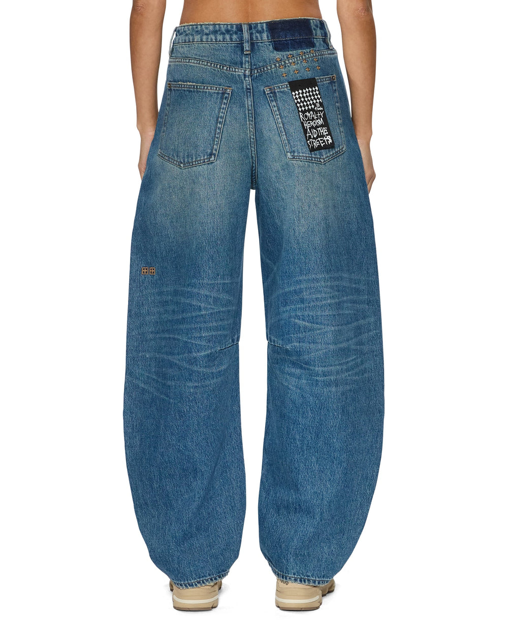 Womens Barrel Texas Blue Barrel Leg Denim Jeans