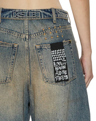 Womens Barrel Jean Dune Barrel Leg Denim Jeans