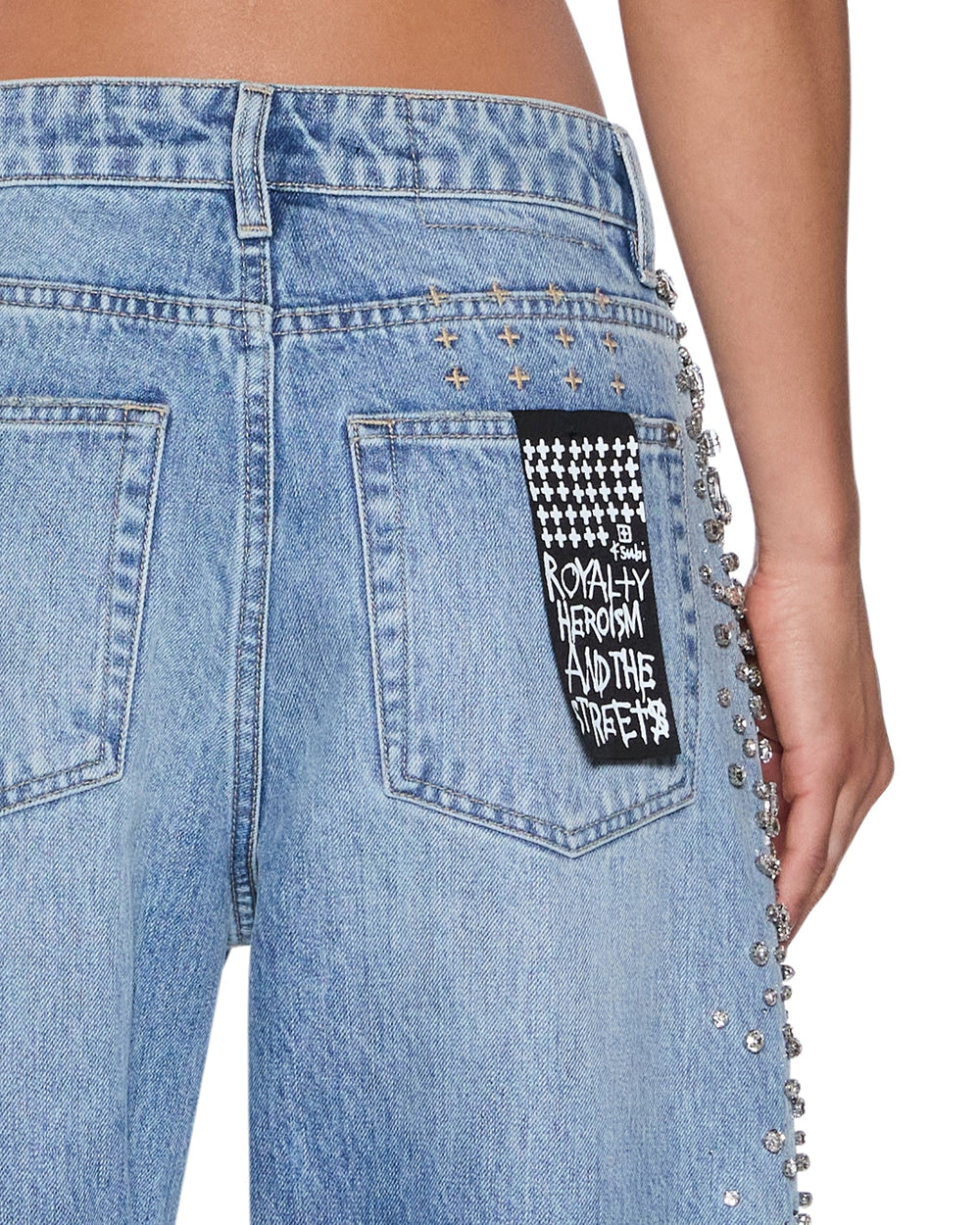 Womens Low Rider Kulture Krystal Relaxed Denim Jeans