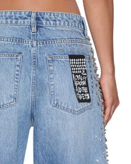 Womens Low Rider Kulture Krystal Relaxed Denim Jeans