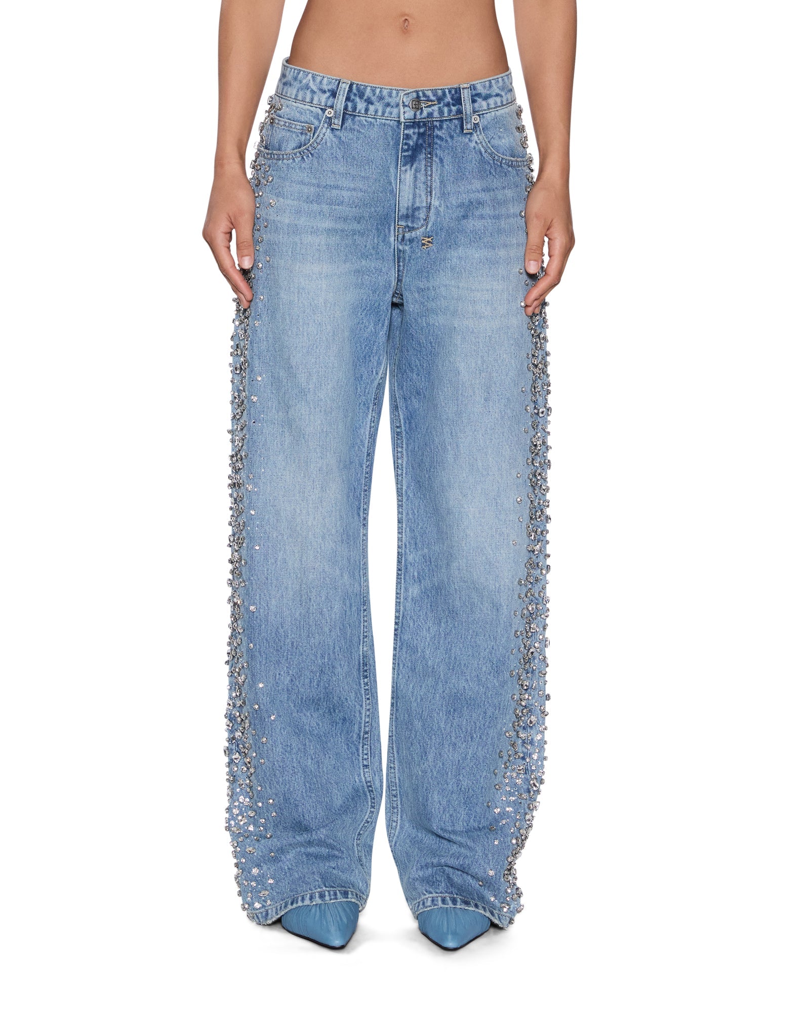 Womens Low Rider Kulture Krystal Relaxed Denim Jeans