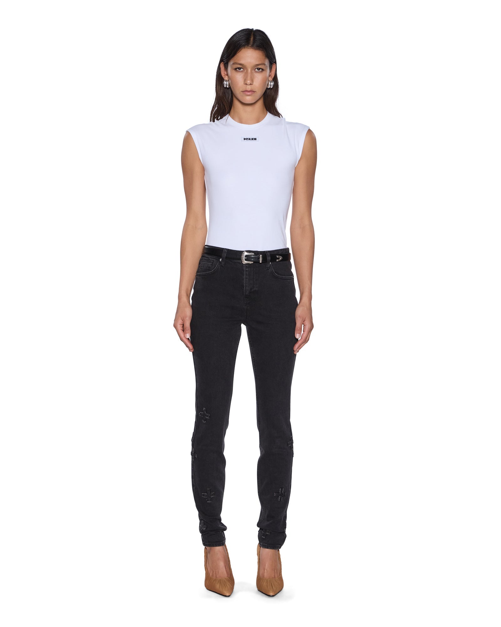 Womens Spray On Xtra Black Kraftwerk Skinny Denim Jeans
