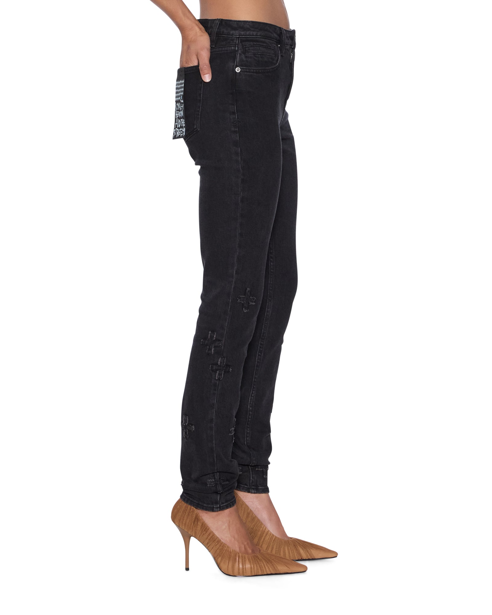 Womens Spray On Xtra Black Kraftwerk Skinny Denim Jeans