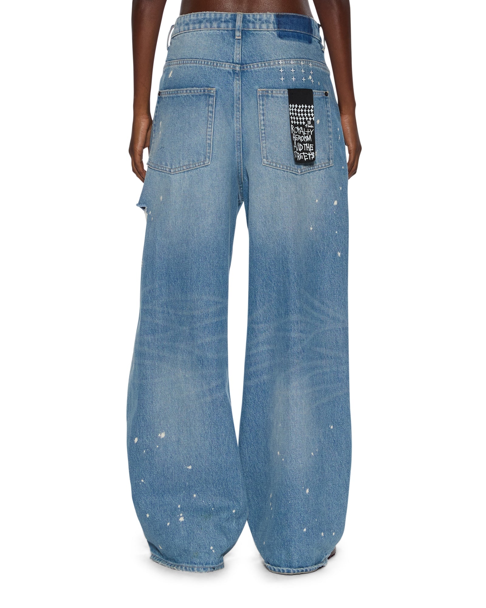Womens Ksuper Surge Trashed Baggy Denim Jeans