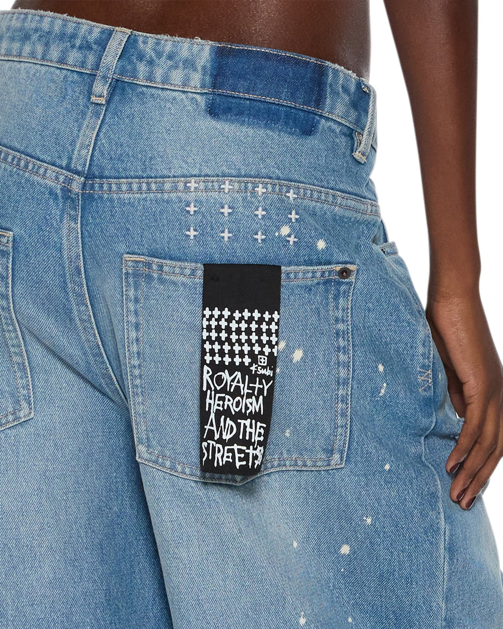 Womens Ksuper Surge Trashed Baggy Denim Jeans