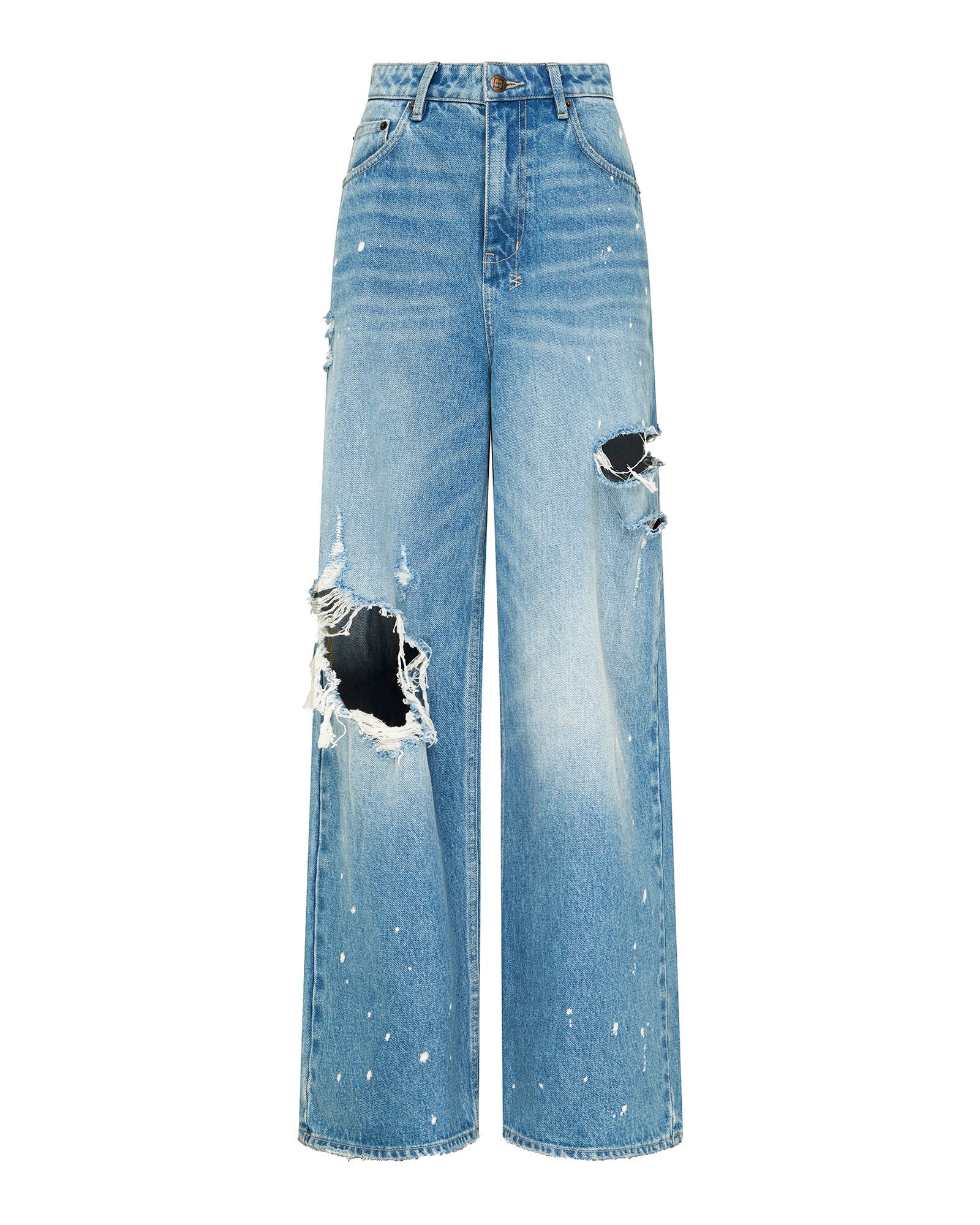 Womens Ksuper Surge Trashed Baggy Denim Jeans