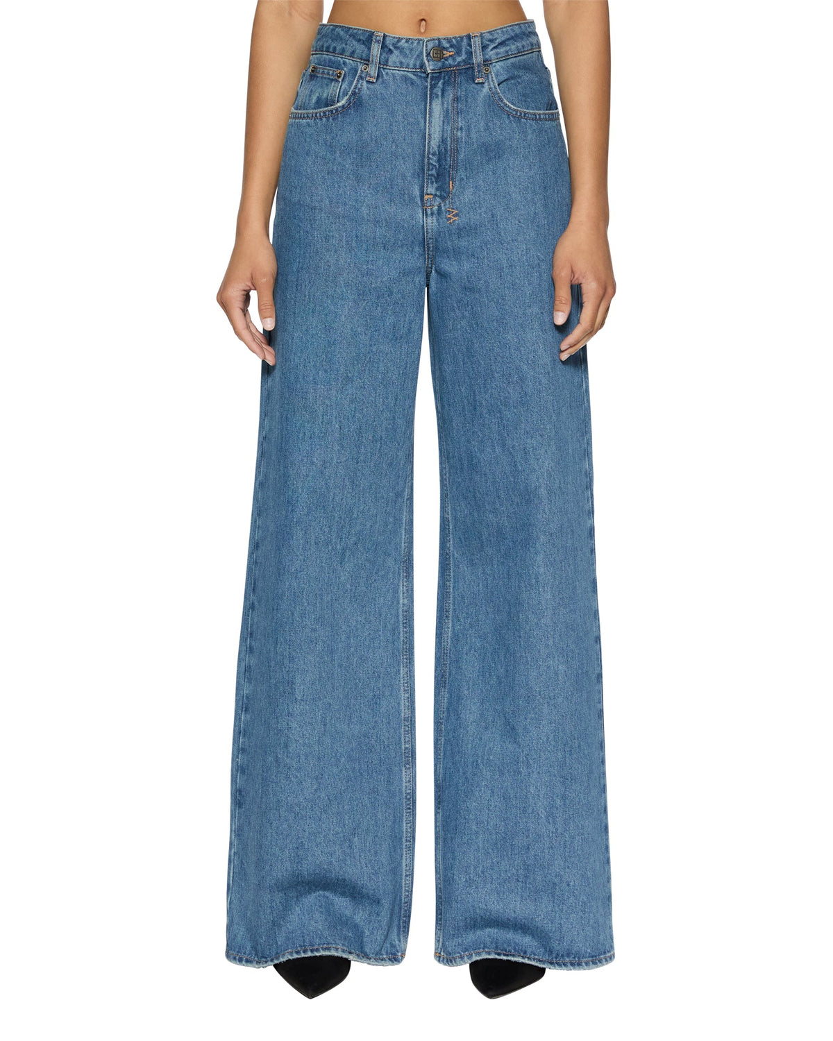 Strider Wide Leg Jeans Heritage - Blue Denim