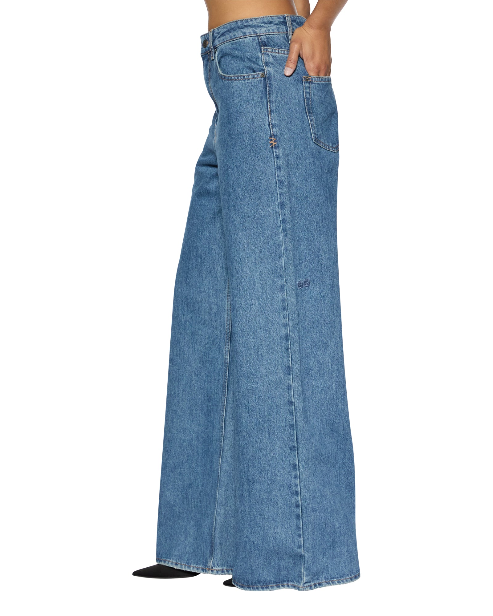 Strider Wide Leg Jeans Heritage - Blue Denim