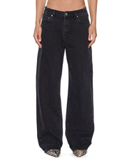 Womens Low Rider Noir Relaxed Denim Jeans