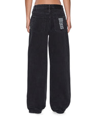 Womens Low Rider Noir Relaxed Denim Jeans