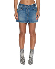 Womens Low Rider Mini Flip Aged Skirts