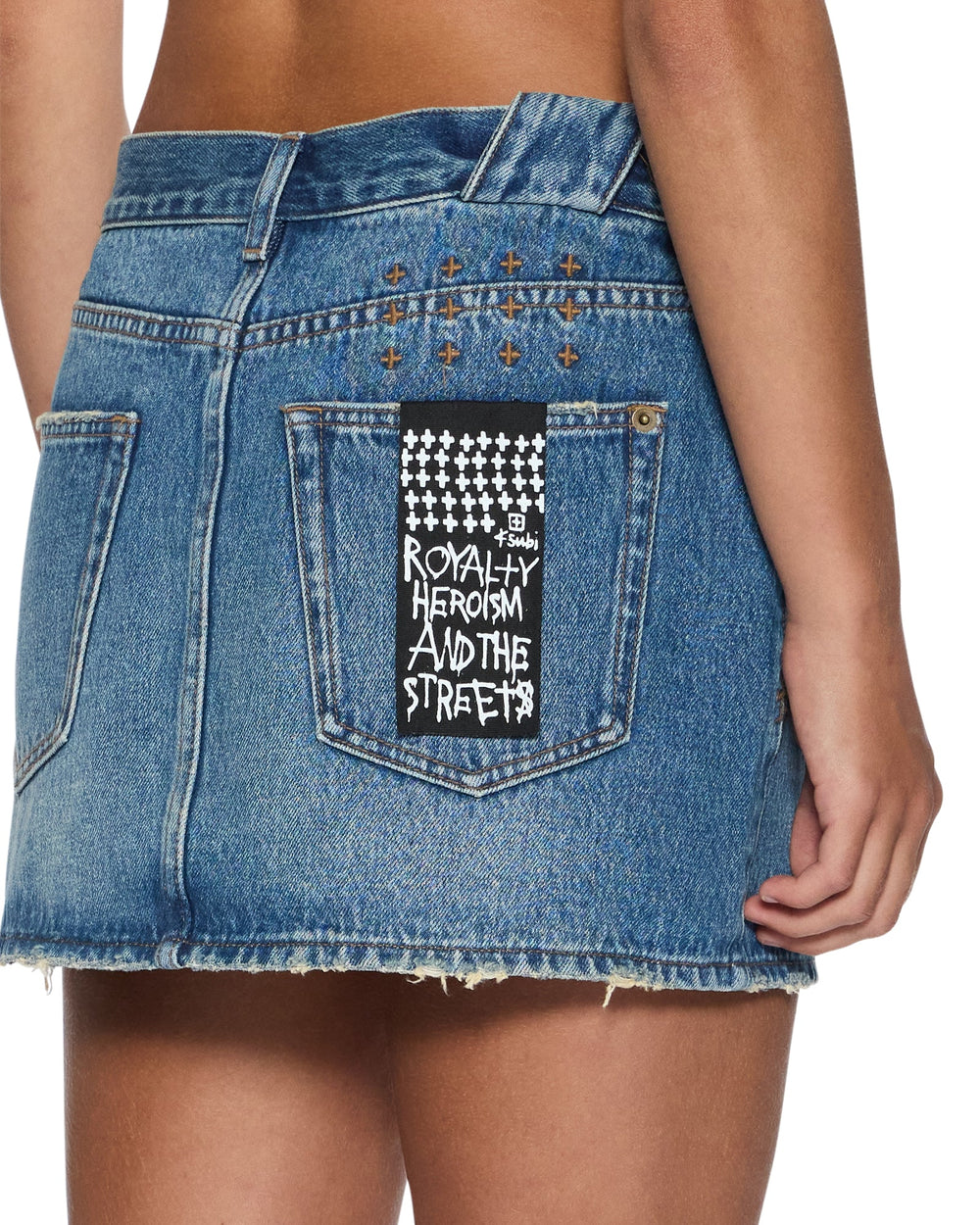 Womens Low Rider Mini Flip Aged Skirts