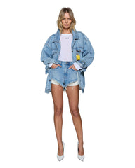 Elle Mini Short - Babes Blue Denim