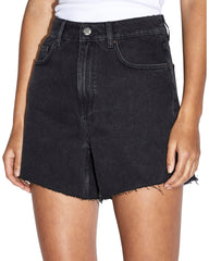 Womens Hi Line Short Washed Black Walkshorts