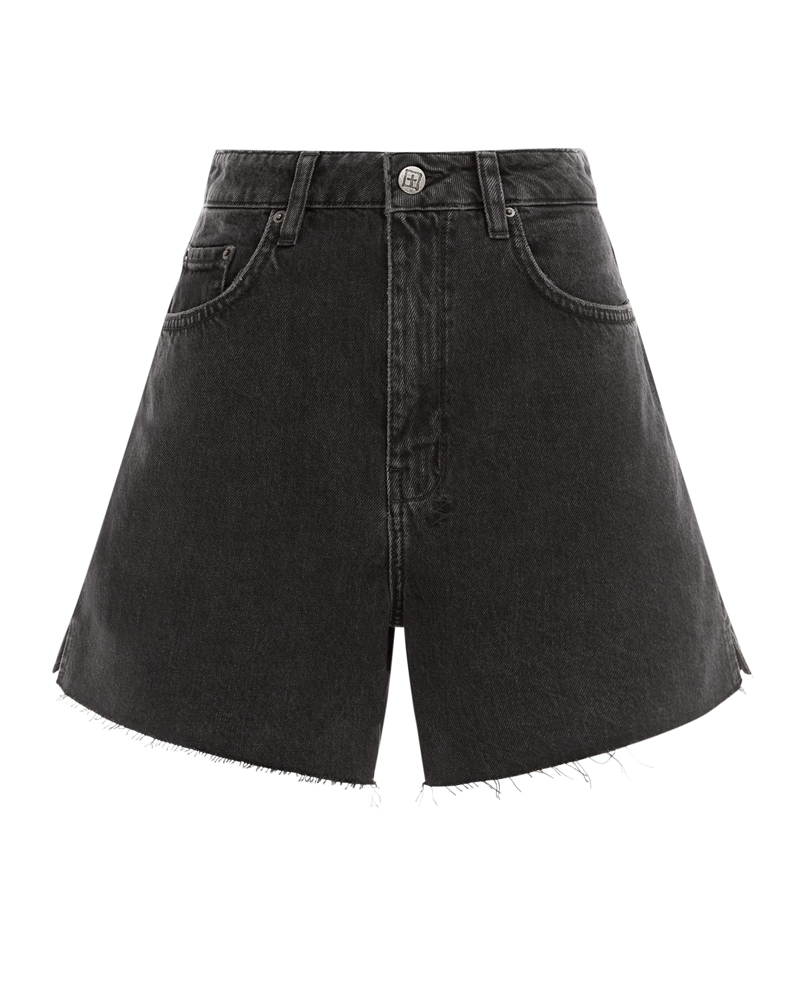 Womens Hi Line Short Washed Black Walkshorts