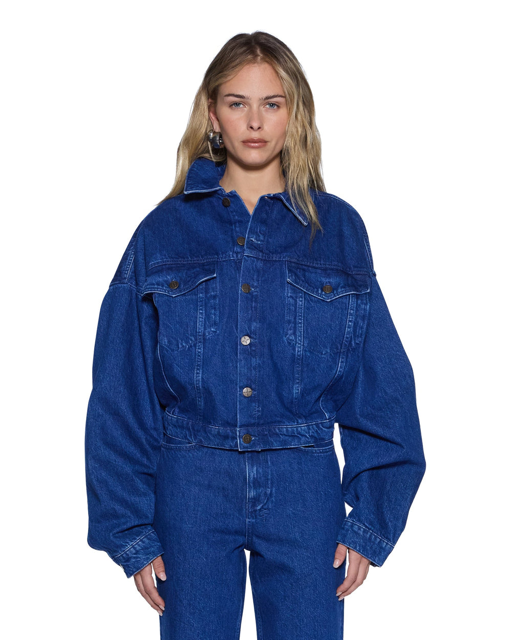 Womens Relax Trucker Jacket Marine Jackets