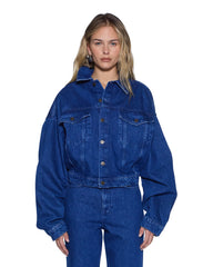 Womens Relax Trucker Jacket Marine Jackets