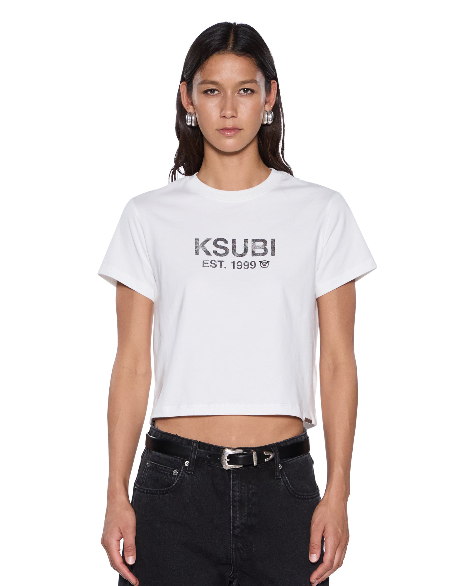 Womens Shrunken Ss Tee Vintage White Tees