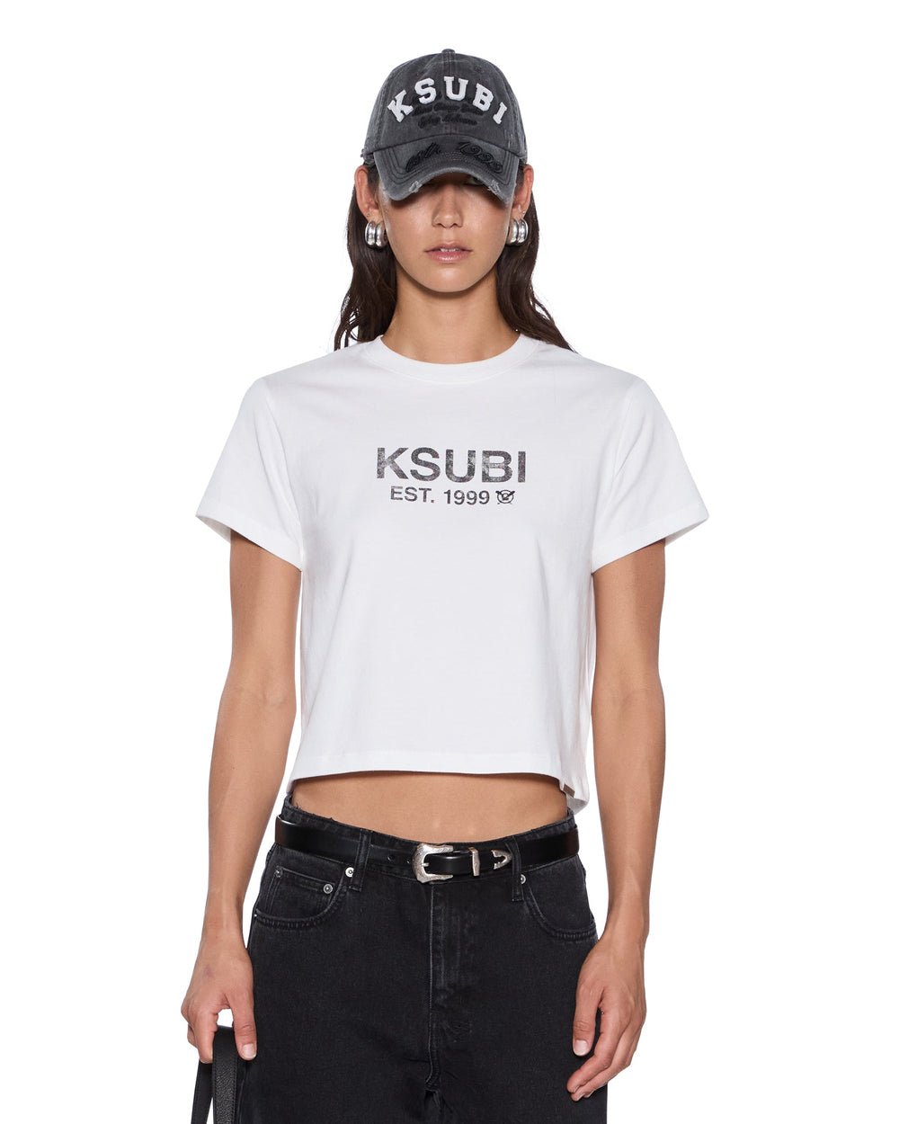 Womens Shrunken Ss Tee Vintage White Tees