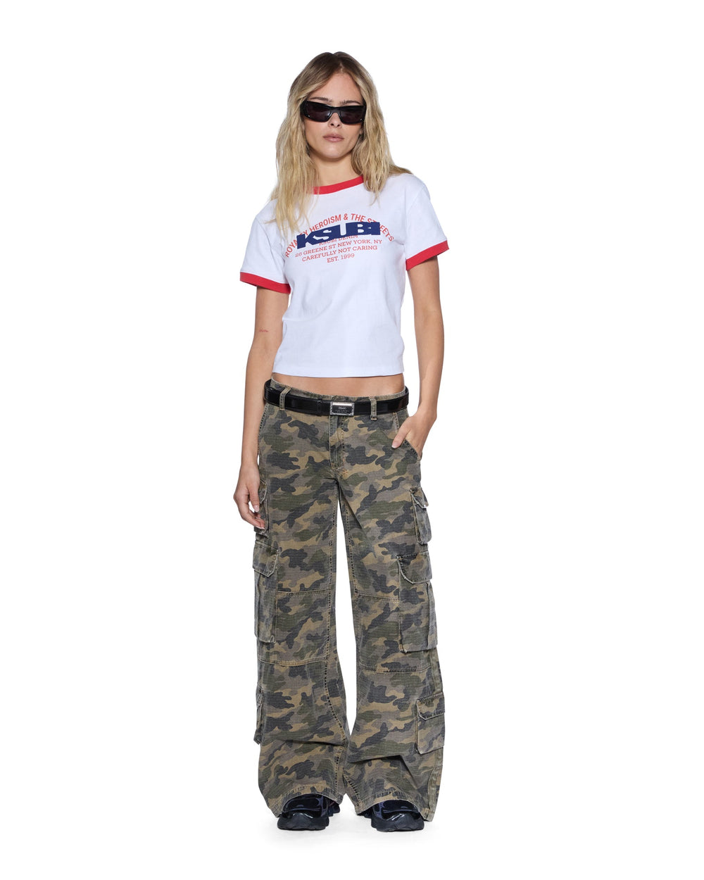 Womens Varsity Shrunken Ss Tee White Tees