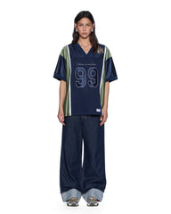 Womens Playoff Ss Jersey Navy Fashion Tops