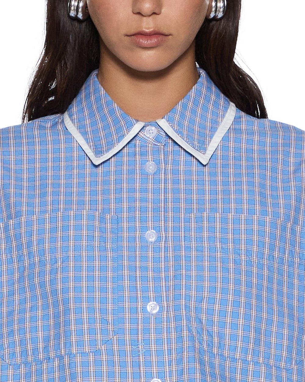 Womens Balter Ls Shirt Blu Check Shirts