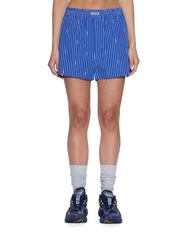Womens Boxer Shorts Cobalt Stripe Walkshorts