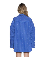Womens Astra Shirt Cobalt Stripe Shirts