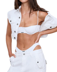 Womens Off-Duty Bikini White Rib Bikini