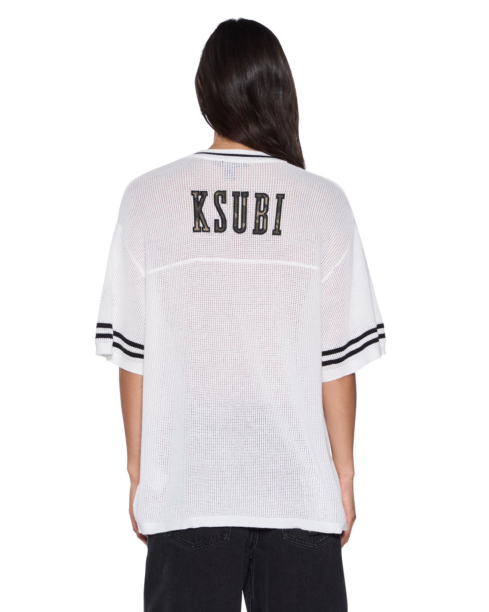 Womens Derby Boyfriend Ss Jersey Camo Shell Tees