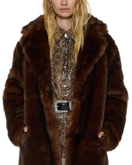 Womens Alton Faux Fur Jacket Tawny Jackets