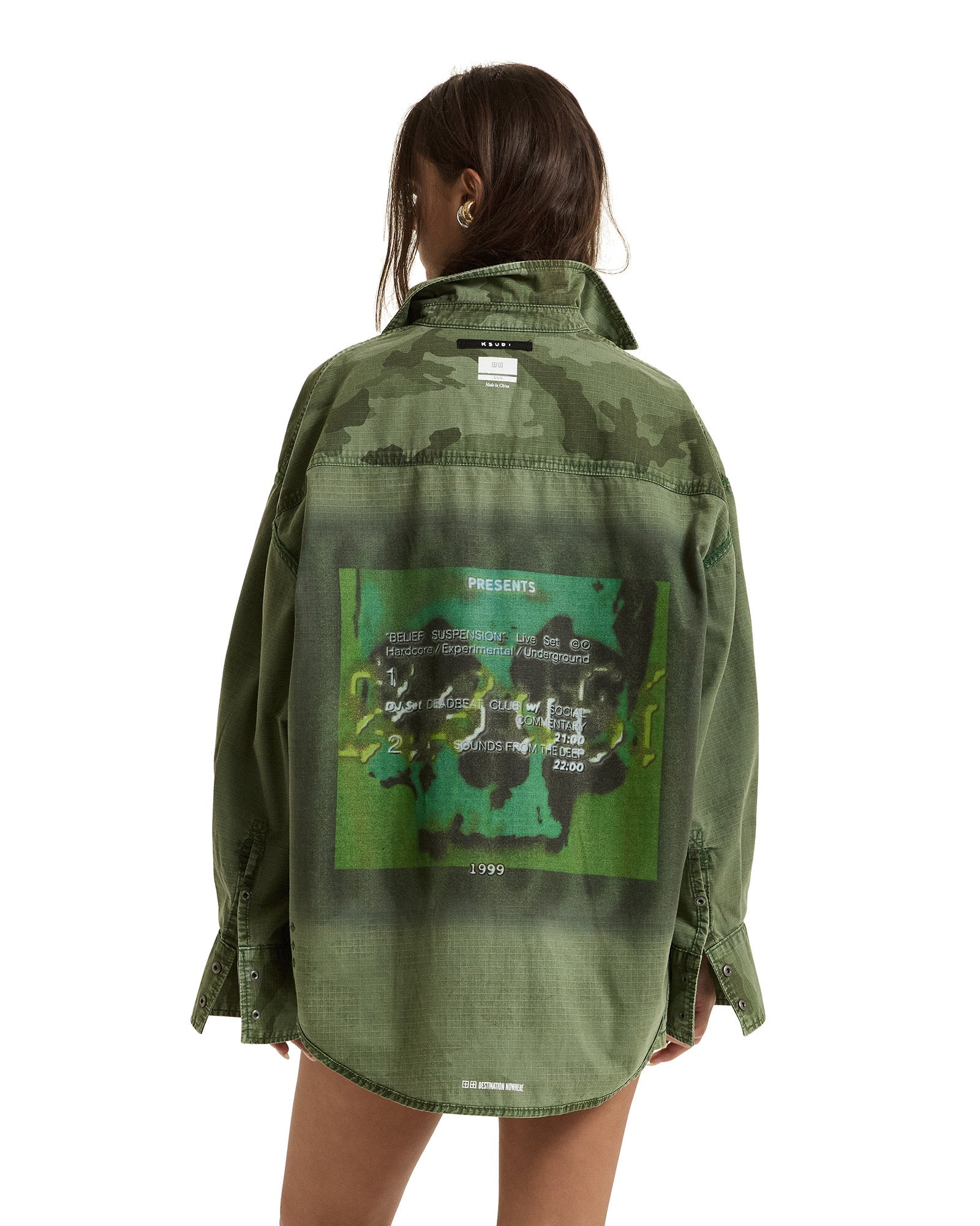 Womens Astra Cargo Shirt Hash Camo Shirts