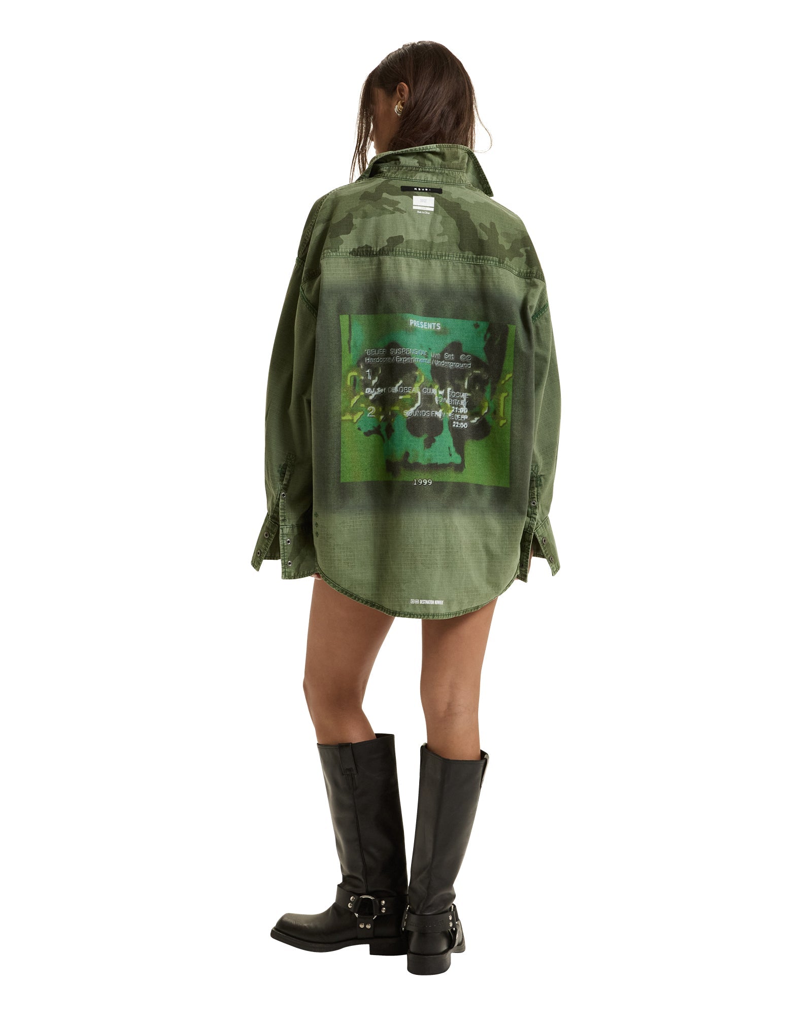 Womens Astra Cargo Shirt Hash Camo Shirts