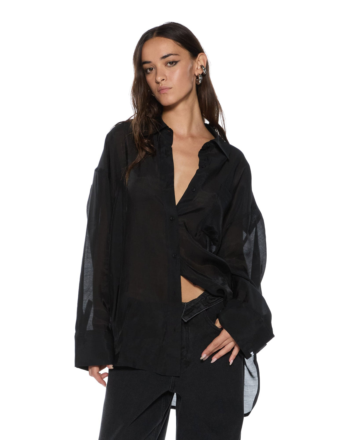 Womens Labels Astra Ls Shirt Black Shirts