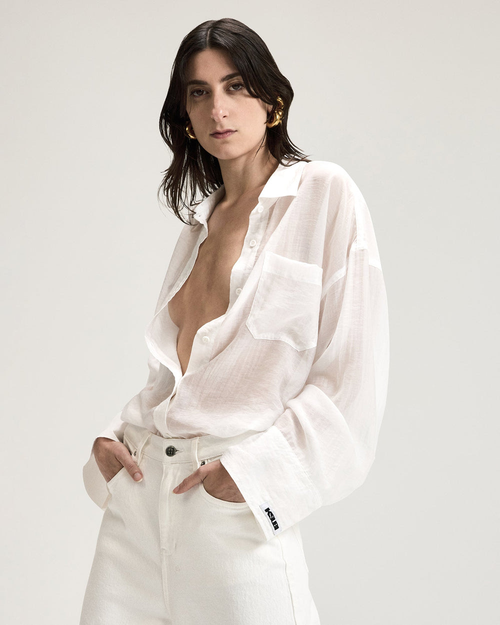 Womens Labels Astra Ls Shirt White Shirts