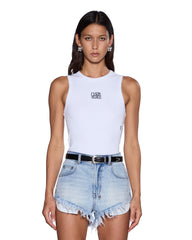 Stacked Syndicate Racer Back Tank - Xtra White