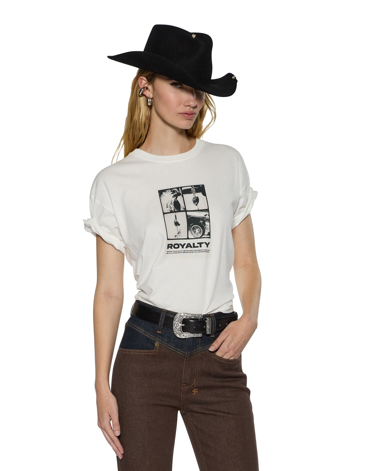 Womens Royalty Everyday Ss Tee Vintage White Tees