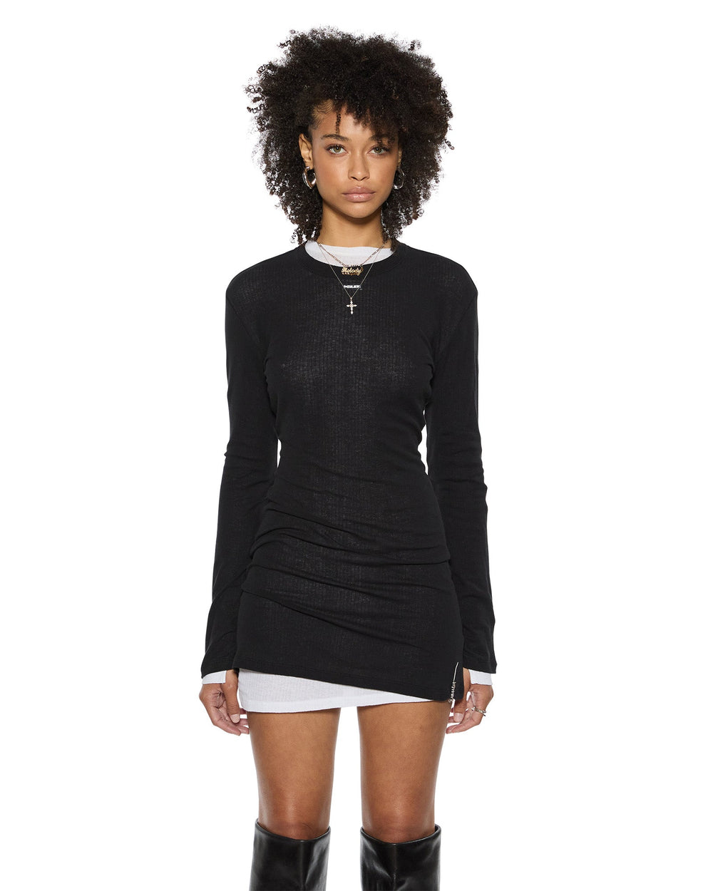 Womens Crawford Ls Mini Dress Black Dresses