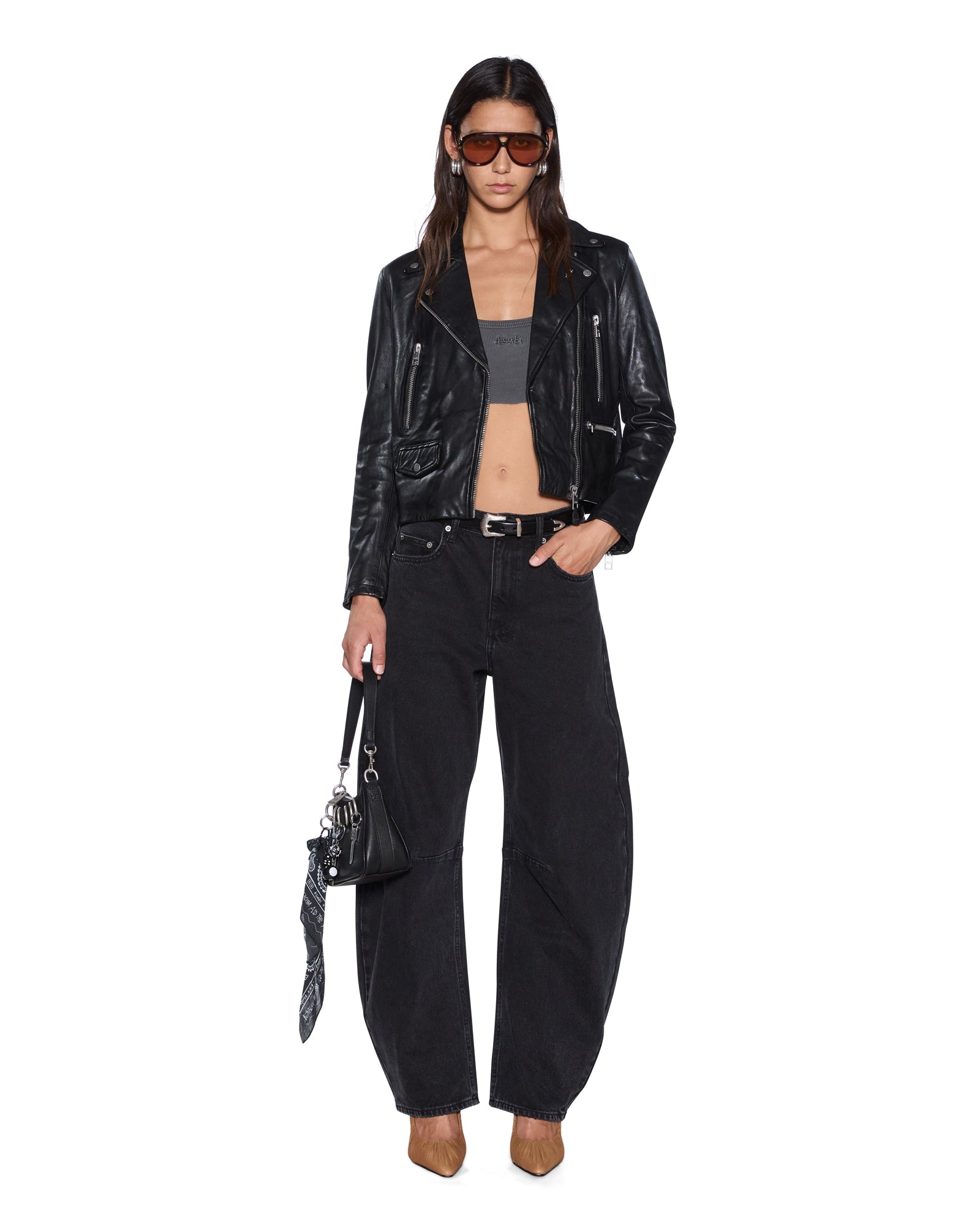 Buy Amplify Leather Jacket Black Women's Jacket