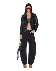 Buy Amplify Leather Jacket Black Women's Jacket