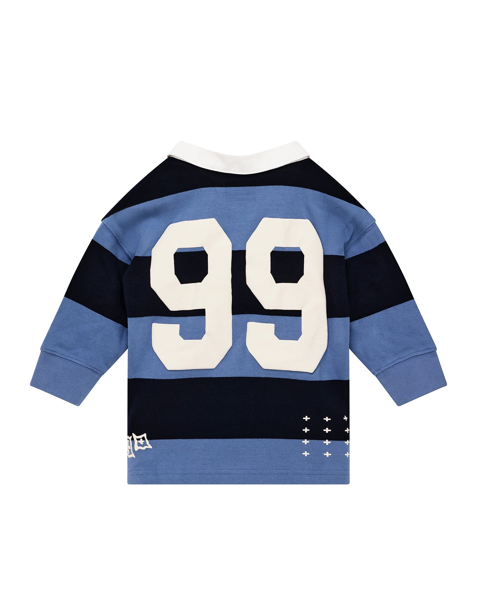 Kids Lil Rugged Rugby Ls Jersey Faded Ice Fashion Tops
