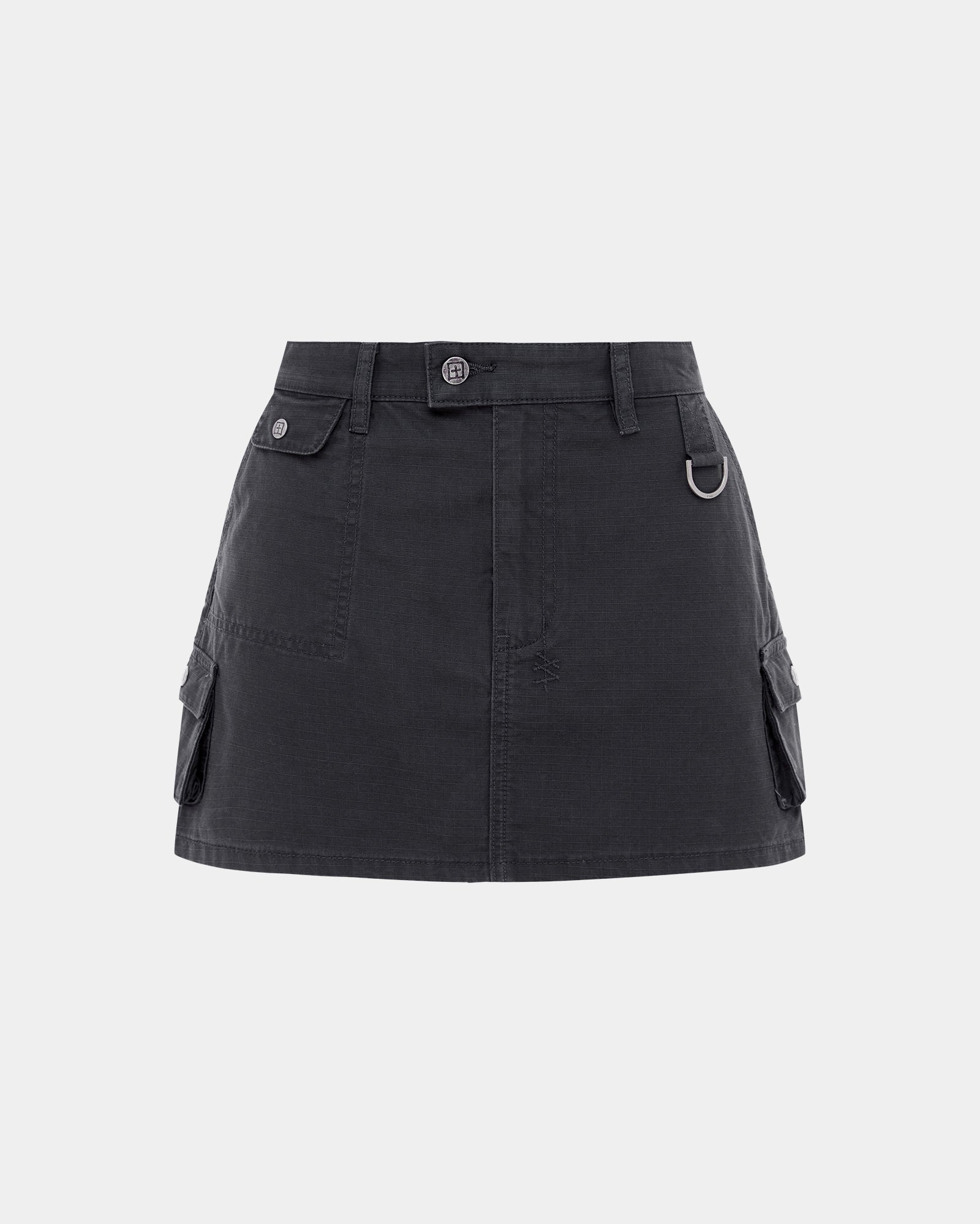 Squad Mini Cargo Skirt - Charcoal