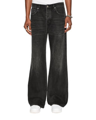 Bronko Emblem Bootcut Denim Jean - Black