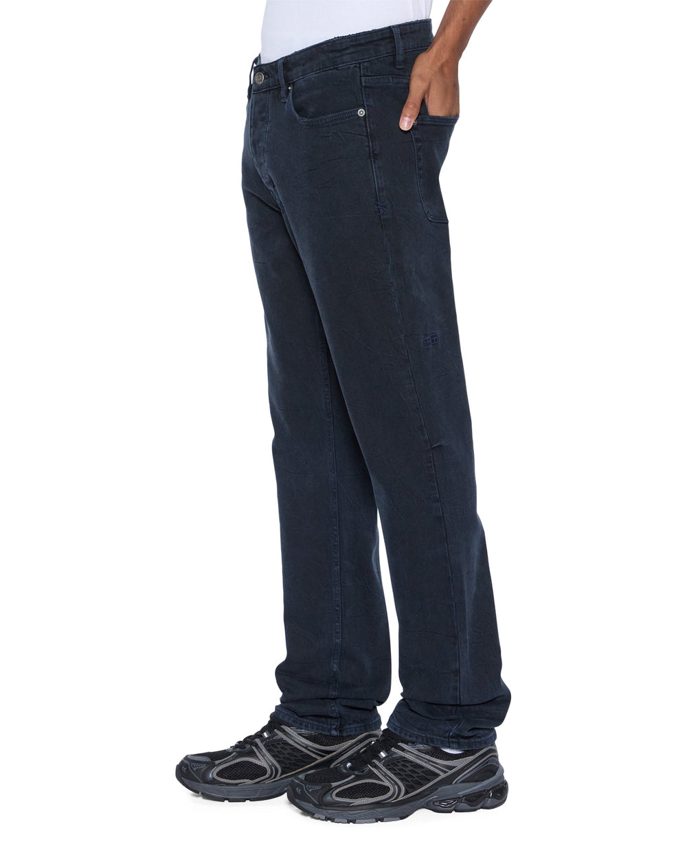 Mens Chitch Black/Blue Slim Denim Jeans